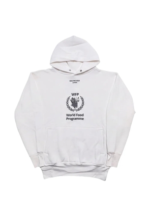 Balenciaga x World Food Programme logo-print hoodie - Neutrals