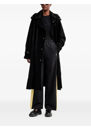 Rains belted snap-buttoned trench coat - Black