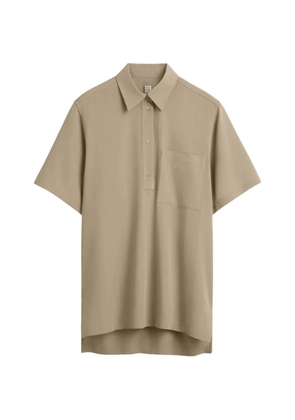 TOTEME patch-pocket short-sleeve polo top - Neutrals