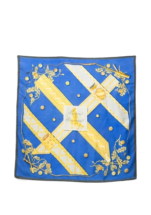 Hermès Pre-Owned 1960s Boutons et Baudriers silk scarf - Blue