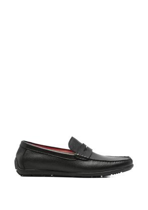 SERGIO MORETTI FIRENZE grained leather loafers - Black