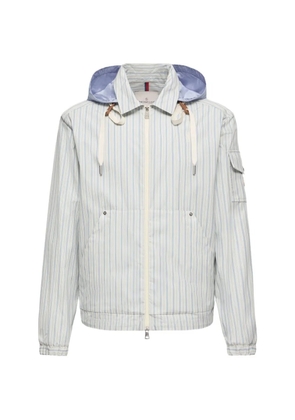 Moncler Havas striped shirt jacket - Neutrals