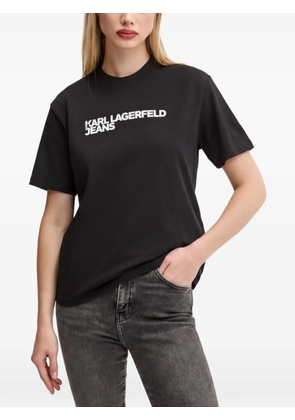 Karl Lagerfeld Jeans logo-print short-sleeve T-shirt - Black