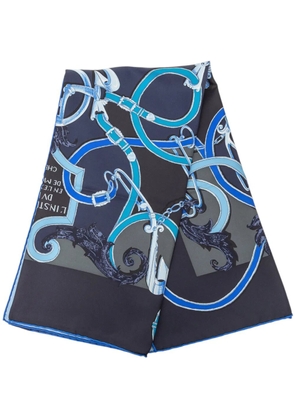 Hermès Pre-Owned 2000-2026 Par Mefsire Antoine De Plvvinel Silk Scarf 90 scarves - Blue