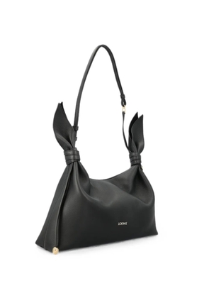 LOEWE Paseo knotted leather shoulder bag - Black