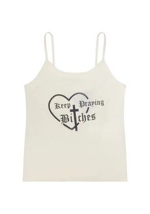 Willy Chavarria graphic-print tank top - White