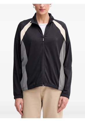 Benetton colour-block zip-up sweatshirt - Black