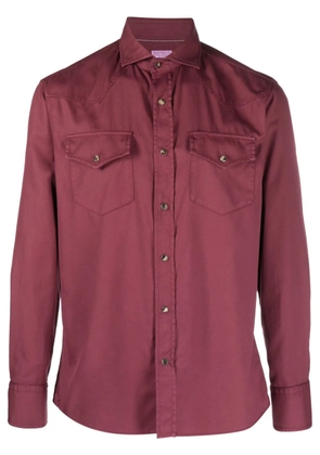 Brunello Cucinelli button-up cotton shirt - Purple