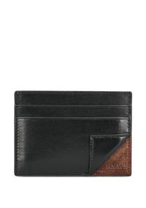 LOEWE Switch logo-debossed leather card holder - Black