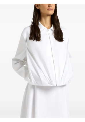 Liviana Conti pleated zip-up jacket - White