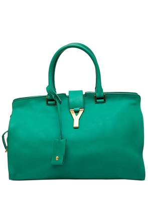 Saint Laurent Pre-Owned 2000-2026 Medium Calfskin Cabas Chyc satchel - Green