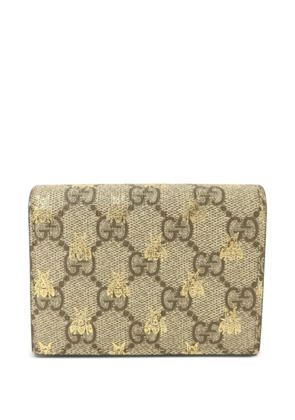 Gucci Pre-Owned GG Supreme Bees folded wallet - Neutrals
