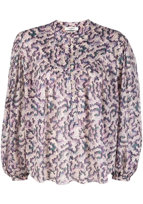 MARANT ÉTOILE Salika abstract-print blouse - Neutrals