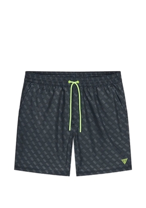 GUESS USA 4G logo-print drawstring swim shorts - Black