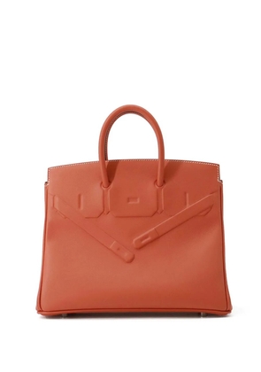 Hermès Pre-Owned 2022 Swift Birkin Shadow Retourne 25 handbag - Orange