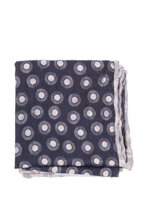 Brunello Cucinelli geometric-print pocket square - Blue