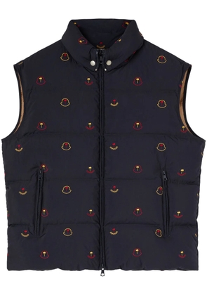 Palm Angels x Moncler x Moncler logo-print padded vest - Blue