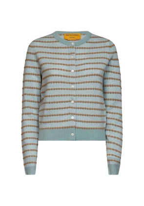 Guest In Residence Jane bubble-stripe cardigan - Green