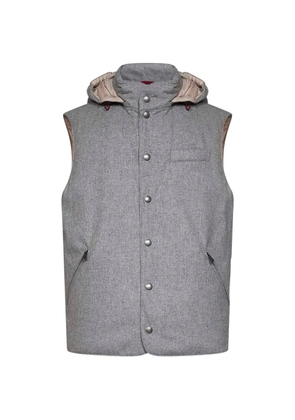 Brunello Cucinelli hooded padded gilet - Grey