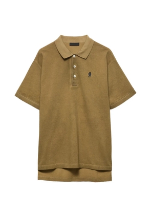 Prada garment-dyed cotton polo shirt - Brown