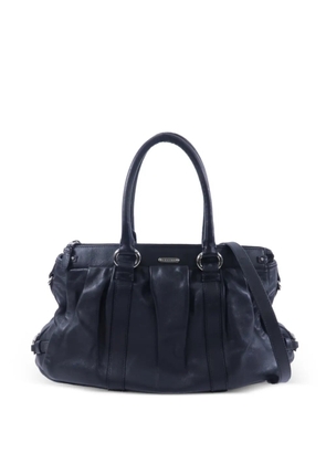Celine Pre-Owned ruched leather shoulder bag - Black