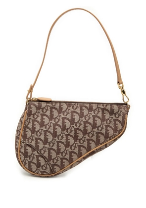 Christian Dior Pre-Owned 2001 Mini Diorissimo Canvas Saddle Pochette shoulder bag - Brown