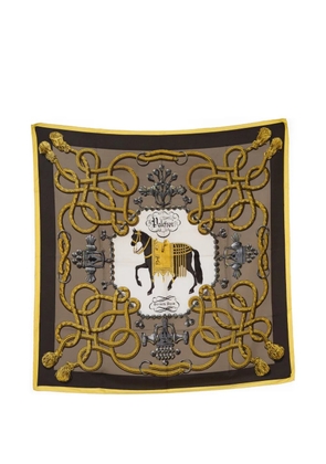 Hermès Pre-Owned 1966 Palefroi silk scarf - Brown