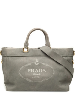 Prada Pre-Owned 2013-2026 Canvas Canapa Logo satchel - Grey
