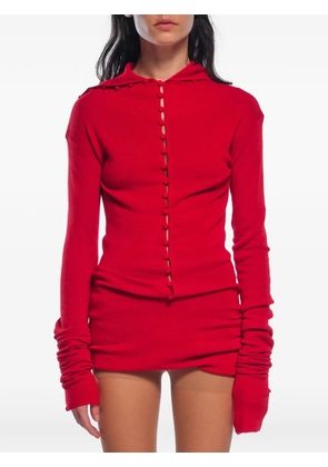 ROT The Not So Sartre button-up sweater - Red