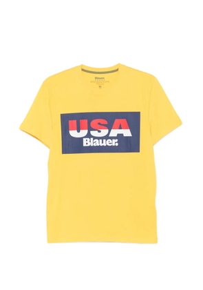 Blauer logo-print short-sleeve T-shirt - Yellow