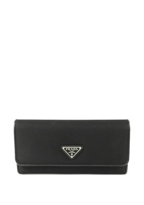 Prada Pre-Owned Saffiano Long leather-trim wallet - Black