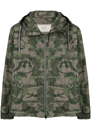 Herno camouflage-print hooded jacket - Green