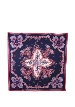 Louis Vuitton Pre-Owned 2016 Coral Silk Scarf scarves - Blue