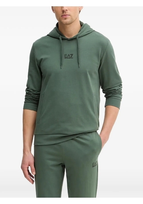 Ea7 Emporio Armani drawstring logo-detail hoodie - Green
