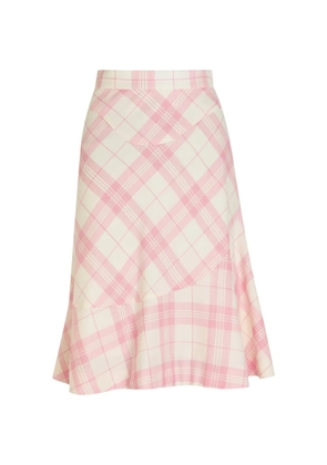 Vivienne Westwood Adder check-pattern midi skirt - White