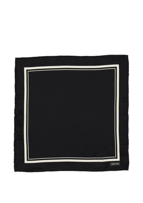TOM FORD tonal-frame pocket square - Black