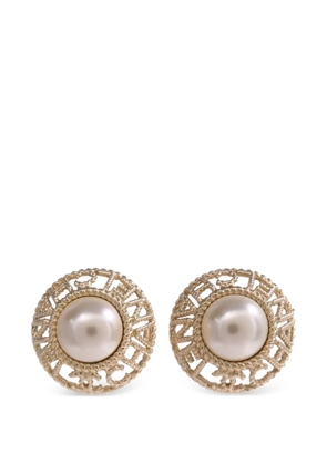 CHANEL Pre-Owned CC faux-pearl earrings - Gold