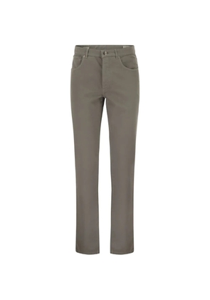 Brunello Cucinelli garment-dyed five-pocket trousers - Grey