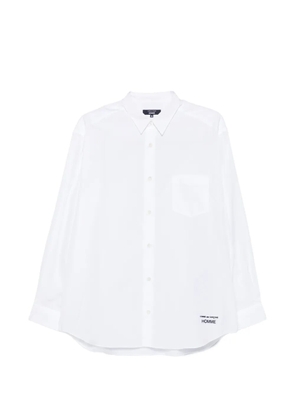 Comme des Garçons Homme logo-embroidered chest-pocket shirt - White