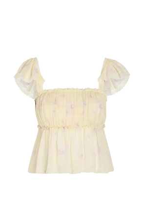 LoveShackFancy Siena floral-print blouse - Neutrals