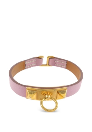 Hermès Pre-Owned 2021 Mini Rivale leather bracelet - Gold