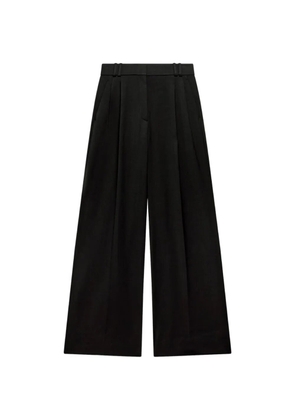 Another Tomorrow high-waisted pleated trousers - Black