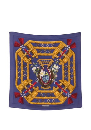 Hermès Pre-Owned 1990s Aux Champs silk scarf - Blue