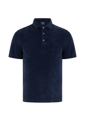 Fedeli short-sleeve terry-cloth polo shirt - Blue