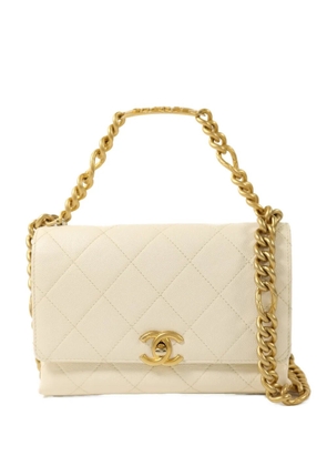 CHANEL Pre-Owned CC turn-lock quilted tote bag - Neutrals