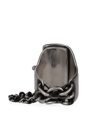 Ann Demeulemeester chain-link wide ring - Black