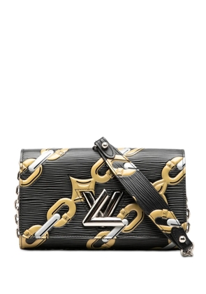 Louis Vuitton Pre-Owned 2015 Epi Chain Flower Twist Wallet On Chain crossbody bag - Black