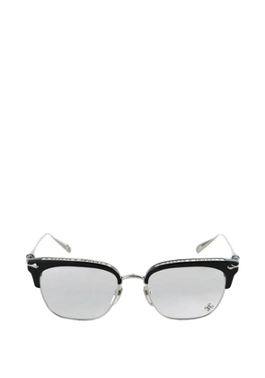 Chrome Hearts engraved browline-frame glasses - Black