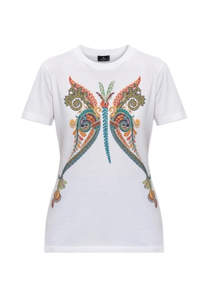 ETRO butterfly-motif T-shirt - White