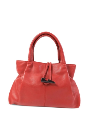 Burberry Pre-Owned toggle-fastening leather tote bag - Red